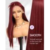 Getshow Lace Front Wig Synthetic Long Straight Gluless Red Wigs With Baby Hair For Women 26Inch