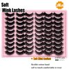 loladook False Lashes Pack 30 Pairs Mink Full Strip Lashes Wispy Fluffy Long Cat Eye Lashes Mink 3D Volume False Eyelashes Natural Look Multipack (3 Styles)