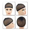 2 Pieces Wig Caps Hair Net for Long Hair Wig Mesh Cap Weaving Wig Cap Mesh Net Open End Wig Cap for Women (Black L)