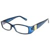 Foster Grant Coloread Blue Posh Women's Reading Glasses with Case +1.50
