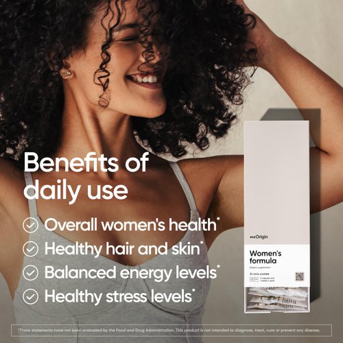 meOrigin Women's Full-Spectrum Multivitamin Complex: Overall Women's Health, Healthy Hair & Skin, Energy Levels, Stress Support - Vitamin B12, Biotin, D, E, Folate, Collagen, Magnesium, 30 Day Supply