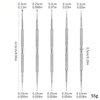 5-pcs Dual-Ended Pen Tool Double Head Nail Art Dotting Pen Stainless Steel Nail Painting Pen DIY Decoration Dotting Pen