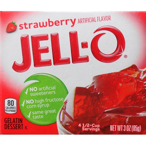 Jell-O Gelatin Dessert, Strawberry Flavor, 3-Ounce Box (Pack of 5)