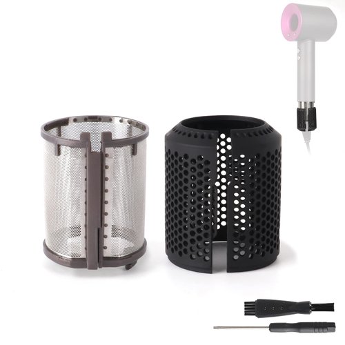 Kuflant Hair Dryer Inner Filter + Outer Filter Cage Replacement for Dyson HD01 HD03 HD08 Models, Black