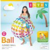 Intex Jumbo Inflatable 42" Giant Beach Ball - Crystal Clear with Translucent Dots, 1 Pack