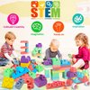 ROHSCE Baby Soft Blocks Building Block Toys, Blocks for Babies 6 Months and Up STEM Educational Toddler Gifts, Baby Soft Rubber Blocks Big Building Blocks Sensory Toys, 46PCS