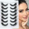 Fox False Lashes Fluffy Lashes Cat Eye Lashes that Look Like Extensions Natural Look Faux Mink Lashes Wispy Lash7 Pairs Multipack by Focipeysa