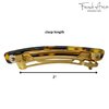 French Amie Small Tokyo 2 1/4 inch Celluloid Handmade Automatic Hair Clip Barrette - (Tokyo)