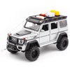 Qcar SUV Car Toys, Diecast Metal Model Retroactive Car Toys with Lights, Toy Trucks for Kids