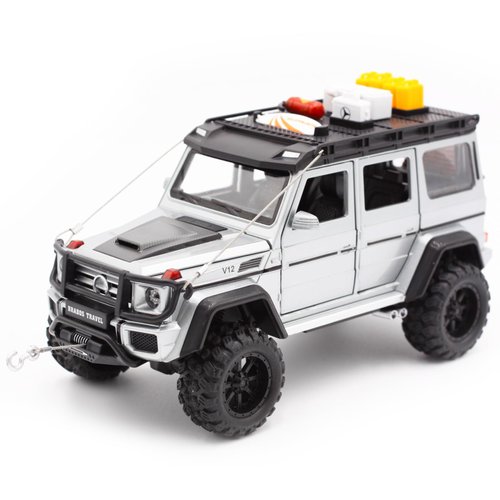 Qcar SUV Car Toys, Diecast Metal Model Retroactive Car Toys with Lights, Toy Trucks for Kids