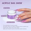 SAVILAND Acrylic Nail Kit – 30g Clear Acrylic Powder & 60ml Acrylic Liquid Set with Nail Brush Nail Forms Tools Extension Nail Kit for Beginners with Everything for Home DIY Salon Nails Application