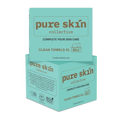 Clean Towels XL 100% USDA Biobased Dermatologist Approved Face Towel, Disposable Face Towelette, Clinically Tested Facial Washcloth, Makeup Remover Dry Wipes, Ultra Soft 120 Ct - 2 Pack
