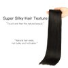 HOTBANANA Wire Hair Extensions, 16 inch 95g Dark Brown Fish Line Hair Extensions Real Human Hair Straight Invisible Wire Hair Extensions Remy Hair Extensions