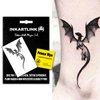 INKARTLINK Temporary Tattoos, Semi Permanent Tattoo Adult Art Design Waterproof Temp Tattoo Party Favors Tattoo Stickers Realistic Look, No Adhesive, Lasts 1-2 Weeks Black (Western Dragon)