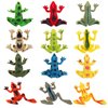 Mukum 16Pcs Plastic Frogs Toy for Kids Easter Party Favors Mini Red Frogs Toys Fun Tropical Forest Character Toys for Boy Girl