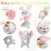 FPVERA Baby Rattles 0-6 Months: Soft Rattle Toy for Babies Newborn Sensory Toys, Baby Developmental Toys 0-3 Months Plush Stuffed Animal Rattle Toy for Infants Toddlers Boys Girls Shower Gift