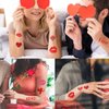 84 Pcs Valentines Romantic Tattoos Waterproof Red Lips Love Heart Rose Fake Temporary Tattoos Stickers Body Arm Face Tattoos Suitable for Wedding Festival Women man Party Supplies
