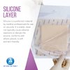 Dynarex SiliGentle Foam Dressings, Advanced Wound Care, Waterproof and Absorbent, 4” x 4” Foam Pad Dressing with Silicone Layer, 1 Box of 10 Adhesive Silicone Foam Dressings