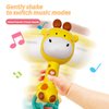 BIBEBRE Musical Rabbit Light-Up Toy and Teething Ring for Toddlers Sensory Chew and Fine Motor Skills Toy Baby Rattle and Teething Toys for 6 12 18 Month Babies (Giraffe)