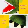 Easfan Plush Dinosaur Hand Puppet with Movable Mouth T-Rex Stuffed Animal Puppet for Imaginative Pretend Play Storytelling Gifts for Kids Boys Girls on Birthday Christmas, 11''