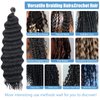 Ocean Wave Crochet Hair Color 2 Deep Wave Crochet Hair Curly Braiding Hair Water Wave Bundles Loose Wave Crochet Hair Goddess Box Braids Crochet Hair Wavy Braiding Hair Dreadlock Extensions(3 Packs)