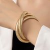 Long tiantian Triple Cobra Bracelets for Women Gold Wrap Boho Bracelet Interlocking Omega Stretch Bracelet Trendy Jewelry for Girls Gifts, Other, other