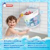 UNEEDE Bath Toy Organizer,1.55 Gallons Bathtub Toy Storage Organizer,Quick Access Bath Toy Holder For Bathtub,Baby Organizer And Storage,Quick Dry Baby Bath Toy Storage For Tub,Mesh Shower Caddy(Blue)