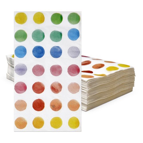 Gift Boutique 100 Paint Palette Guest Napkins Decorative Hand Towels 3 Ply Disposable Colored Nail Palettes Paper Napkins For Spa Bathroom Powder Room Rainbow Artist Towel Party Supplies Decoration