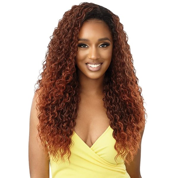Outre CONVERTI CAP WET AND WAVY STYLE WIG - KISSED BY MIST (Color:1B Off Black)