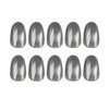 Press on Nails Short Oval Acrylic Nails Press ons False Nails with Cat Eyes Designs Grey Full Cover Fake Nails Glossy Stick on Nails for Women 24 Pcs