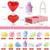 TOY Life Mochi Squishy Toys 28pcs Birthday Gifts for Kids Classroom with Filled Hearts & Birthday Cards Kawaii Squishies Fidget Toys for Party Favor Girls Boys