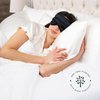 Fishers Finery 25 Momme Pure Mulberry Silk Sleep Eye Mask with Adjustable Strap (Black)