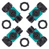 ECOESPTI Garden Hose Shut Off Valve, 4pcs Hose Valve Shut Off with 4 Extra Washers, Garden Hose Connector with Faucet Watering Shut Off for Landscaping, Gardening, Flower Planting, Irrigation