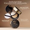zeesea 2 in 1 Cushion Foundation,Makeup Double Layer Cushion BB Cream &Setting Powder for Oil Control,Tinted Moisturizer,Long-lasting, Natural, 0.32 + 0.18oz (9g + 5g)
