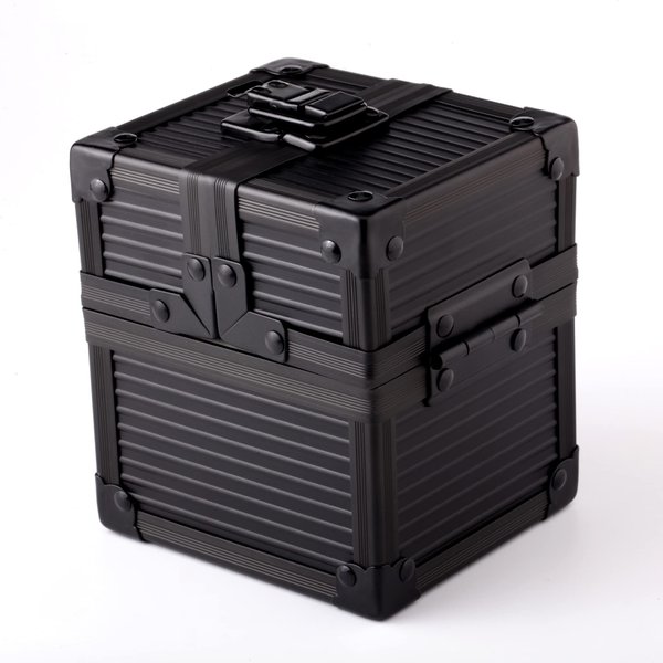 Metal Black Deck Box Dice Box for Deck Protector storage Trading Cards TCG Ultra Pro Sleeve MTG Magic FaB YGO EDH Commander Toploader TCG PTCG