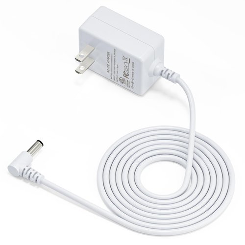 SoulBay [ETL Listed] 24V Diffuser Power Cord for Essential Oil Diffusers Humidifiers 120ml 150ml 200ml 300ml 400ml 500ml Replacement Adaptor, Input 100V-240V Output 24Volt 500mA, White, 5.6 FT