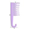 XO Curls Shower detangling hair comb, Wide tooth comb, Comb with hook for easy hanging in shower, Gentle on Scalp, Hair comb for with curly & wavy hair (Lavender)