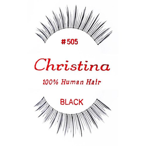 12 packs #505 Christina 100% Human Hair Fake Eyelashes