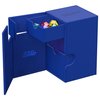 Ultimate Guard Flip 'n' Tray 100+, Deck Case for 100 Double-Sleeved TCG Cards + Dice Tray, Blue, Independent Magnetic Closure & Microfiber Lining