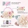 Cinaci 8 Pack Decorative Pearl Flower Hair Ties Rubber Bands Floral Ponytail Holders Hair Scrunchies Ropes Elastics Accessories for Toddlers Kids Teens Girls