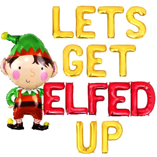 Lets Get Lefd Up Balloons Lets Up Party Decoration Christmas Party Decoration Christmas Party Supplies Christmas Balloons