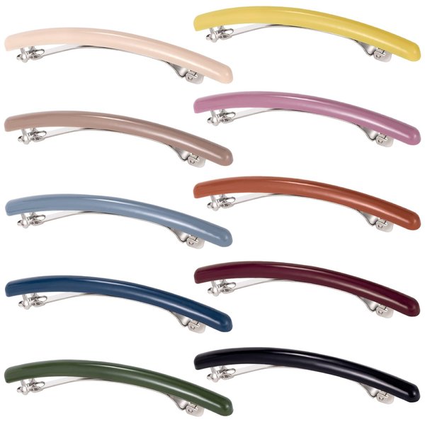 Pndeyo 10pcs Barrette Clips for Women's Fine Hair, French Barrette Clasps, No Slip Flat Hair Pins for Short, Medium, and Long Hairstyling