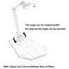 Yocoolfun 3 Pcs Action Figure Stand,Assembly Display Holder Base Doll Model Support Stand Compatible with HG RG SD SHF Gundam 1/144 Toy Clear