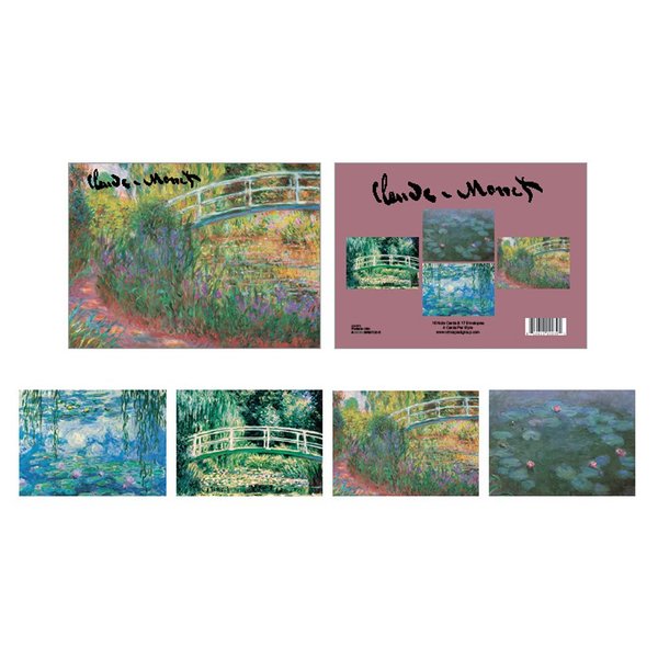 Boxed Set of 16 Fine Art Note Cards with Envelopes - Monet