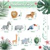 36 Pcs Jungle Theme Baby Shower Decor, Animals Hanging Swirls Ceiling Streamers Decorations, Forest Safari Animal Wild One Birthday Party Decorations for Baby Boy Kids Party Supplies