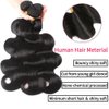 Body Wave Bundles Human Hair 18 20 22 Inch Brazilian Body Wave Human Hair 3 Bundles Natural Black Virgin Human Hair Extensions Unprocessed Wavy Human Hair Bundles for Women