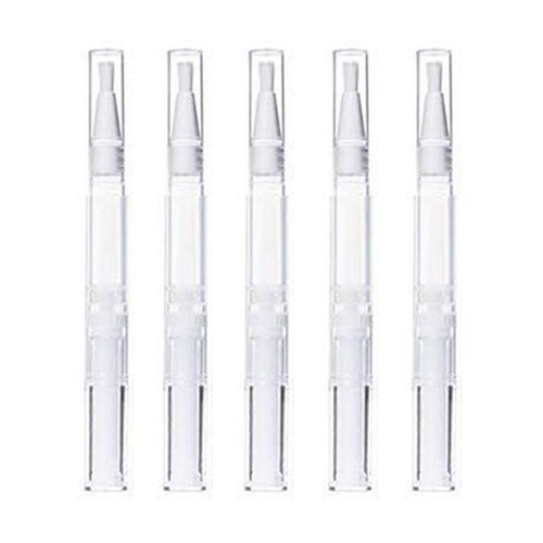 10 Pack 3ml Transparent Twist Pen Eyelash Growth Liquid Tube Empty Cuticle Oil Pen with Brush Tip Cosmetic Lip Gloss Container Travel Cosmetic Containers Bottles Lip Gloss, Lip Gloss Containers