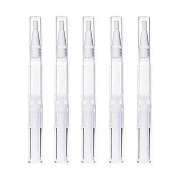 10 Pack 3ml Transparent Twist Pen Eyelash Growth Liquid Tube Empty Cuticle Oil Pen with Brush Tip Cosmetic Lip Gloss Container Travel Cosmetic Containers Bottles Lip Gloss, Lip Gloss Containers