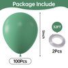 KALOR Retro Bean Green Balloons,100 Pcs 5 Inch Mini Matte Latex Balloons for Balloon Garland Arch, Birthday Decoration, Wedding Party, Baby Shower Decorations