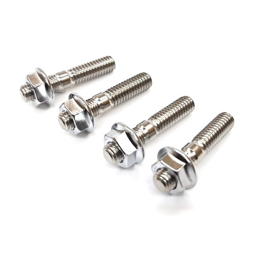 Everbuilt Stainless Steel Exhaust Stud Kit With Flange Nuts Compatible for Harley Davidson Models From 1984-2018 including Big Twin, Sportster XL Etc. Ref OEM Part # 16715-83 1671583